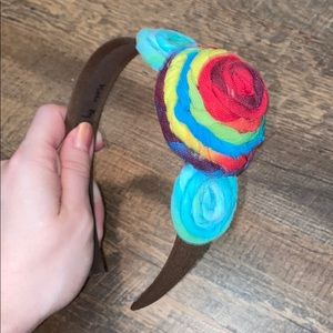 (CLOSET CLOSING FINAL SALE) Handmade Upcycled Tshirt Rainbow Flower Headband